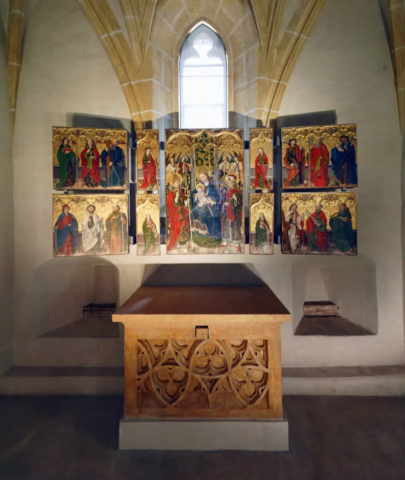 Schloss Eggenberg, gotische Marienkapelle mit Flügelaltar