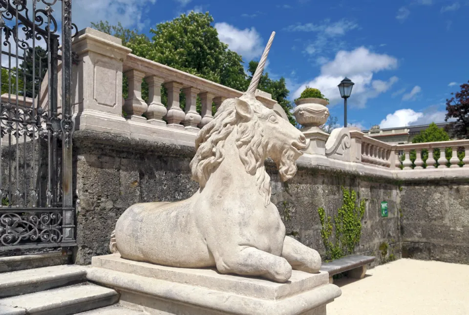 Schloss Mirabell, Mirabellgarten, Einhornstatue