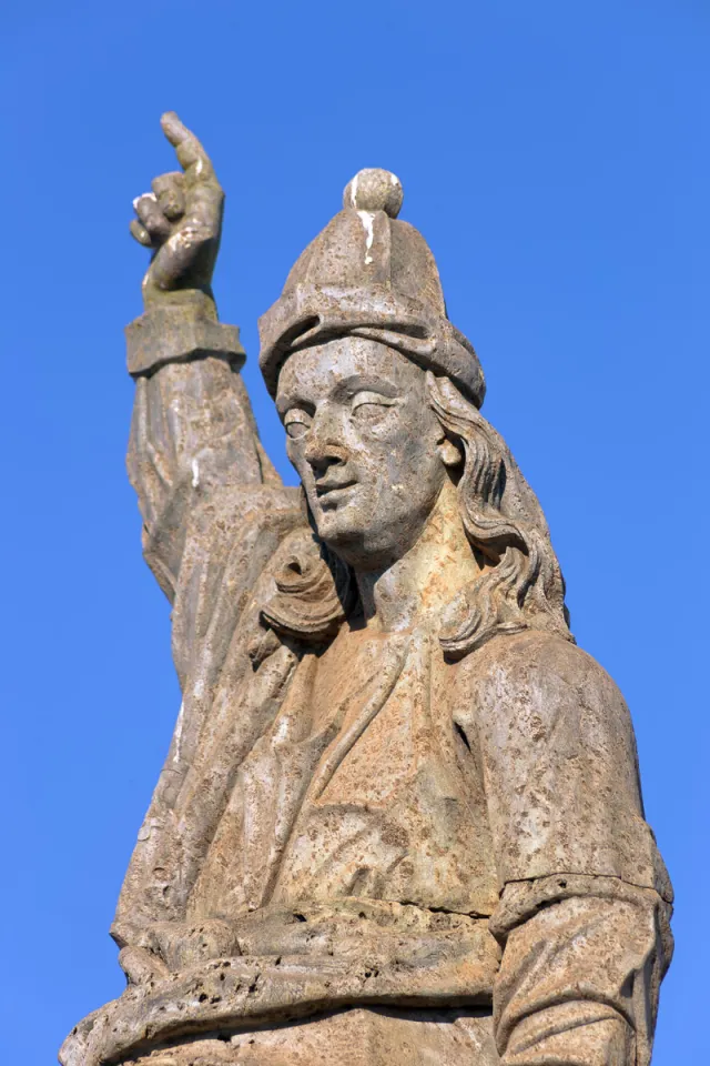 Sanktuarium Bom Jesus de Matosinhos, Detail der Statue des Propheten Obadja