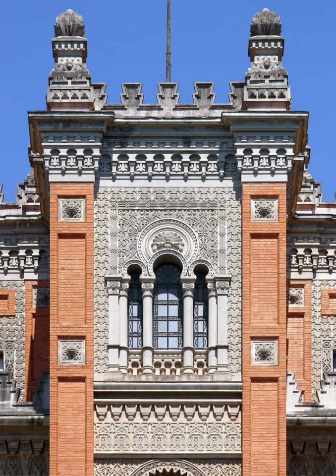 Palast von Manguinhos (Maurischer Pavilion), Detail der Fassade