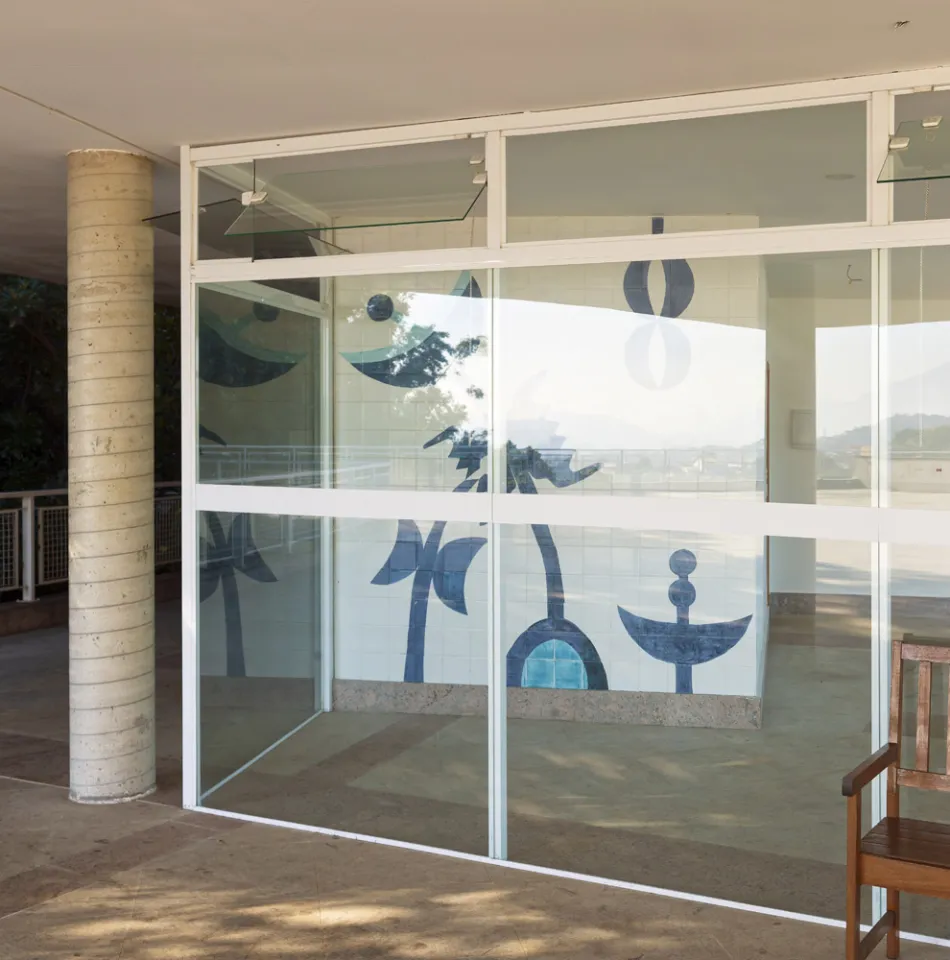 Chácara do Céu, Detail des Pavillons der Panorama­terrasse