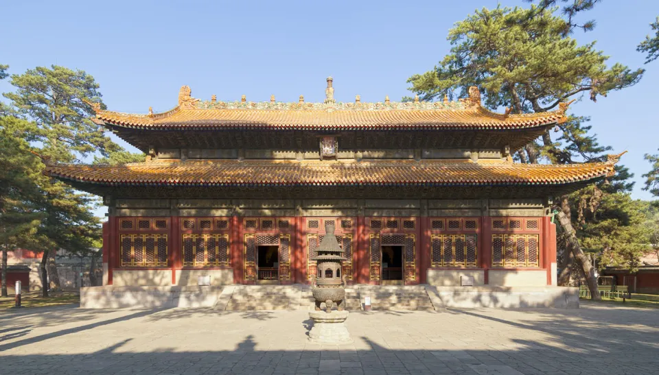 Pule-Tempel, Zongyin-Halle, Westansicht Pule-Tempel, Zongyin-Halle, Westansicht