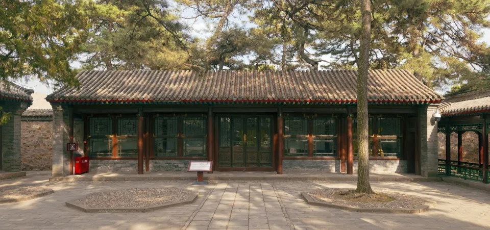 Kaiserlicher Sommerpalast, Pavillon des langen Lebens (Wansui Zhaofang), östliches Nebengebäude