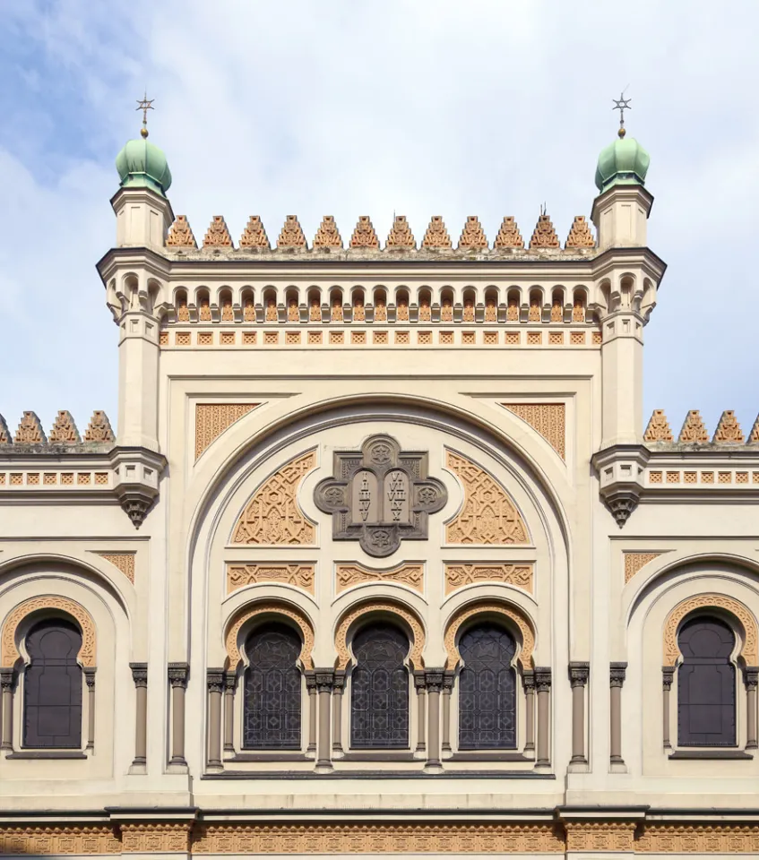 Spanische Synagoge, Detail der Fassade