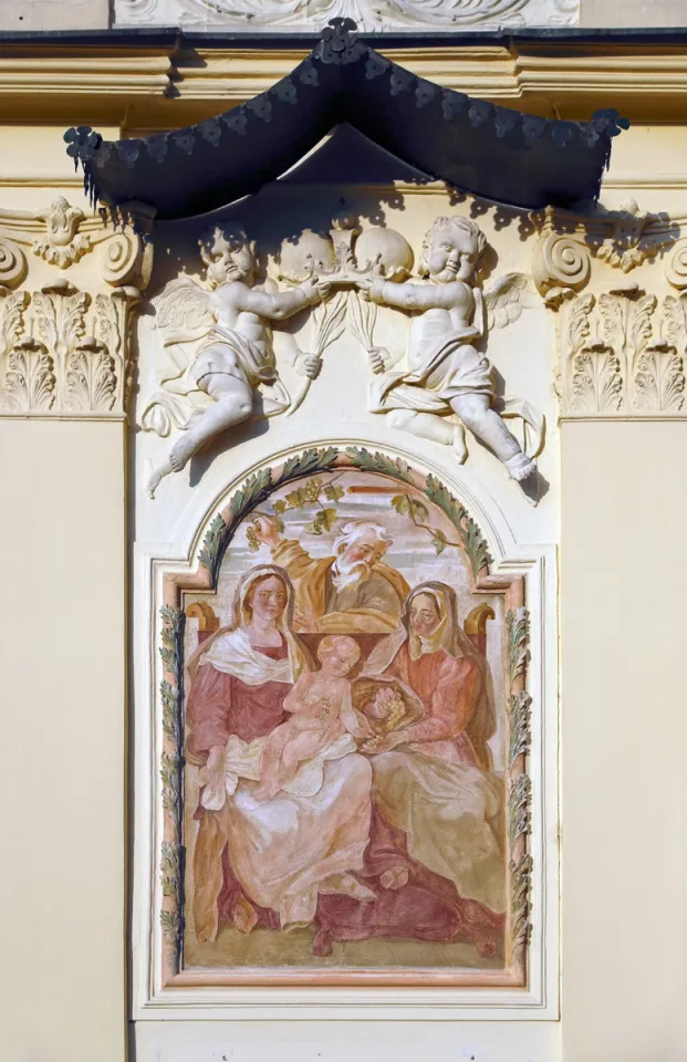 Ehemaliges Franziskanerkloster Feldsberg, Fresko der Heiligen Familie