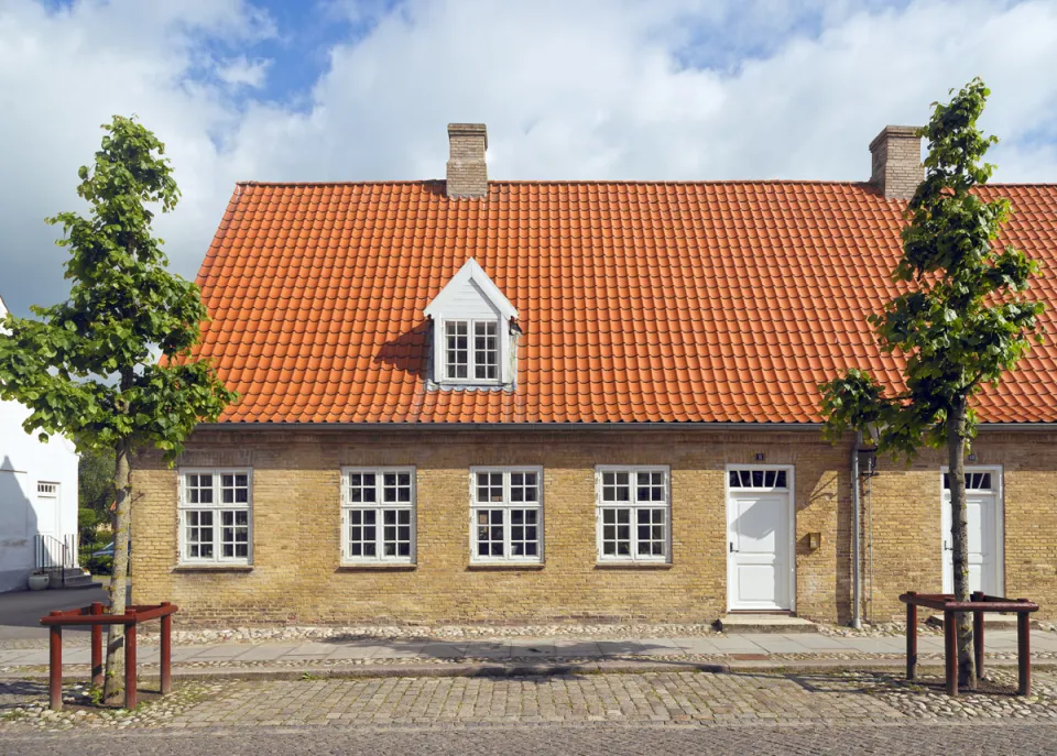 Knabenschule der Herrnhuter Brüdergemeine, Haus Lindegade Nr. 11, Südansicht