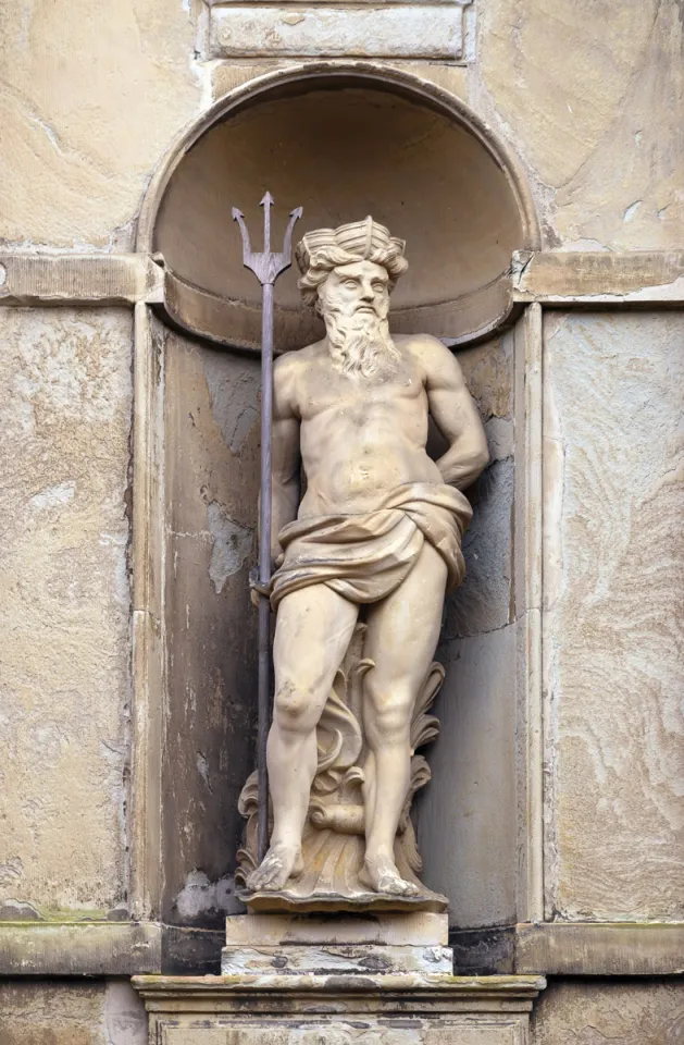 Schloss Kronborg, Neptunstatue am Hauptportal