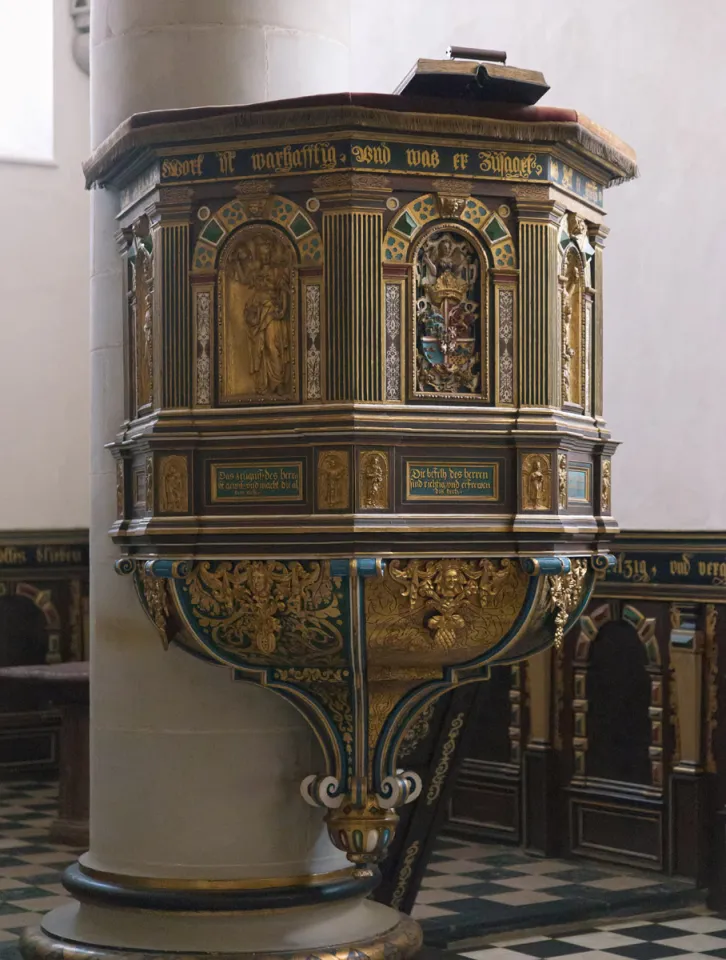 Schloss Kronborg, Kapelle, Detail der Kanzel