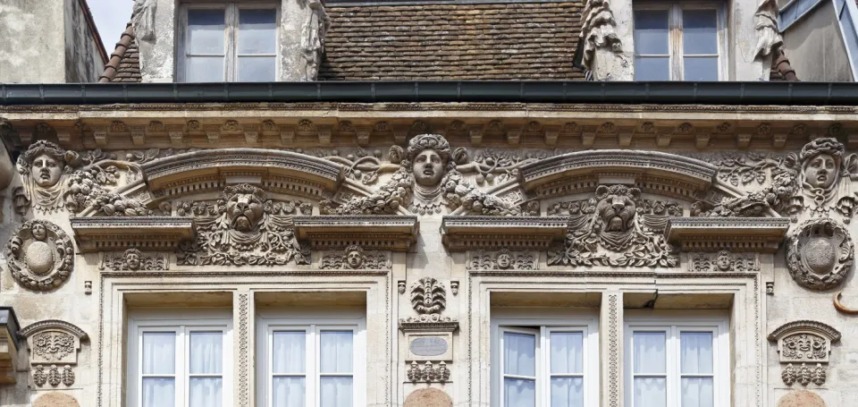 Haus Maillard, Detail der Fassade