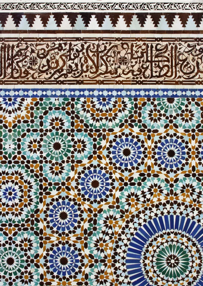 Große Pariser Moschee, Zellij (Mosaik)
