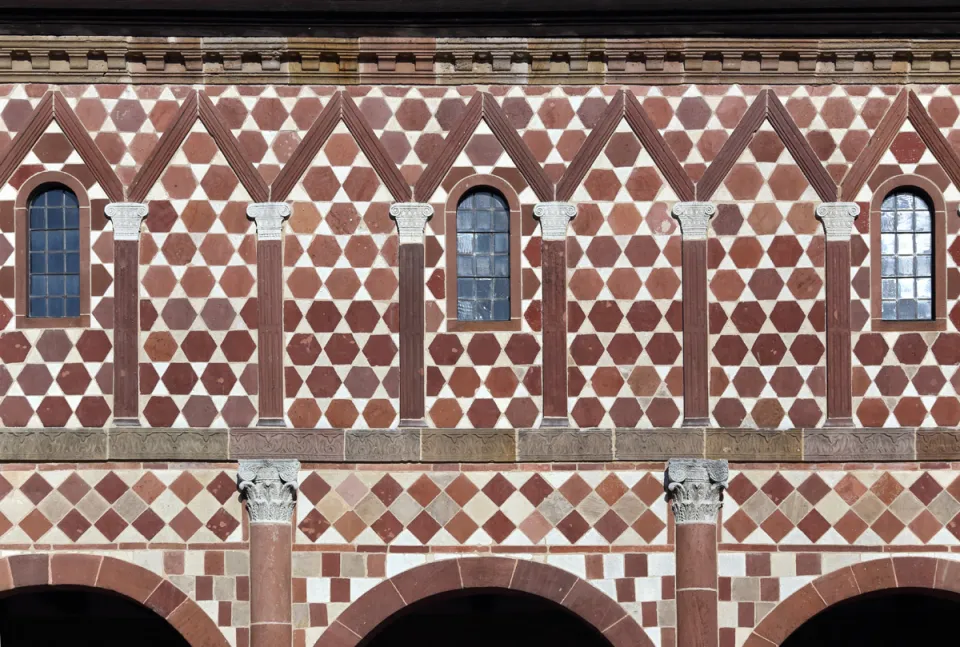 Kloster Lorsch, Torhalle (Königshalle), Detail der Fassade