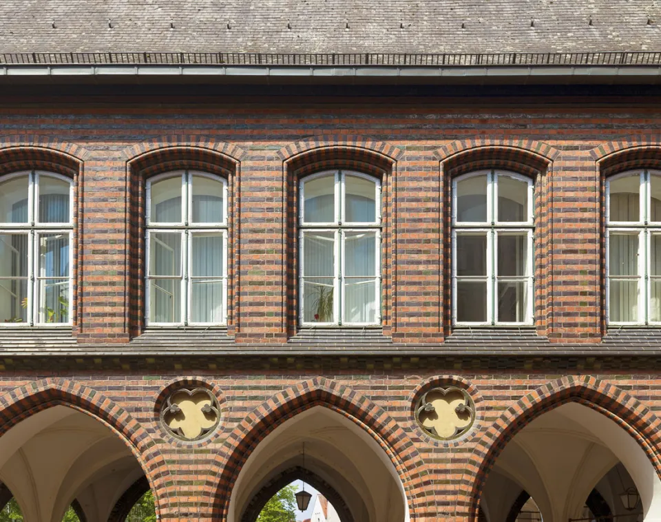 Lübecker Rathaus, Langes Haus, Detail der Ostfassade