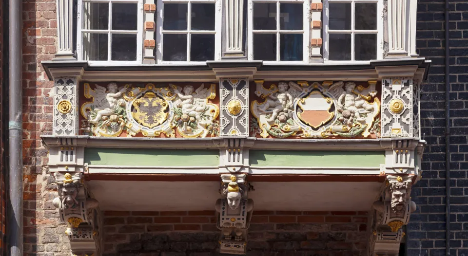 Lübecker Rathaus, Erker, Detail der Ornamente