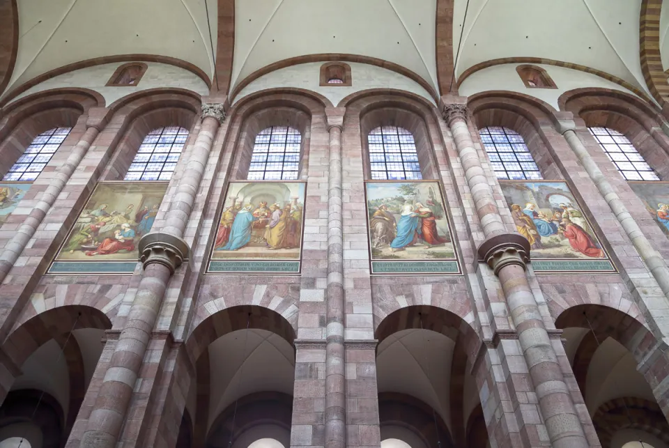 Speyerer Dom, Fresken des Mittelschiffs