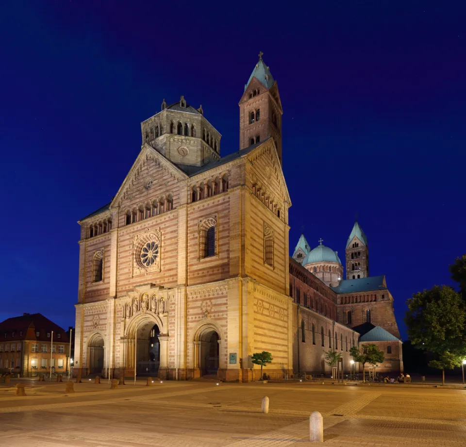 Speyerer Dom bei Nacht