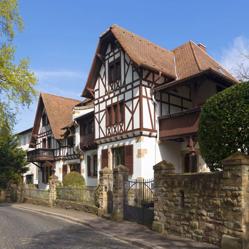 Doppelvilla Parkstraße Nr. 3-5, Südwestansicht Doppelvilla Parkstraße Nr. 3-5, Südwestansicht