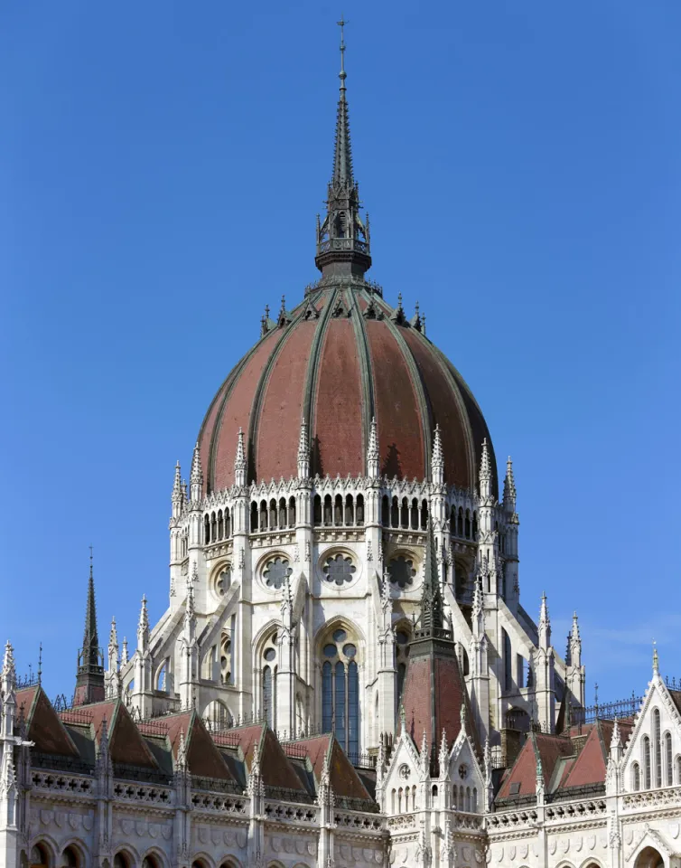 Ungarisches Parlamentsgebäude, Kuppel (Nordostansicht)