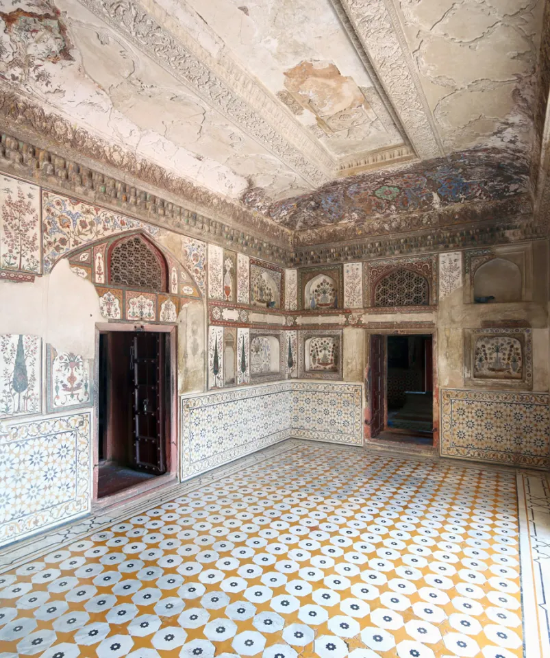 Grabmal des Itimad-ud-Daula, Mausoleum, Innenraum