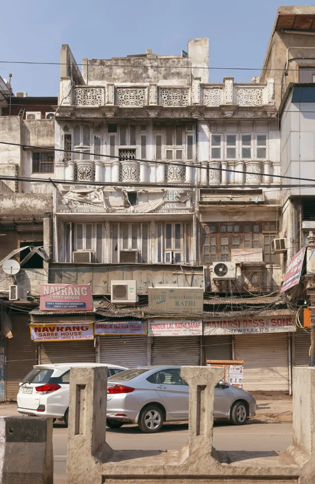 Historische Gebäude an der Straße Chandni Chowk