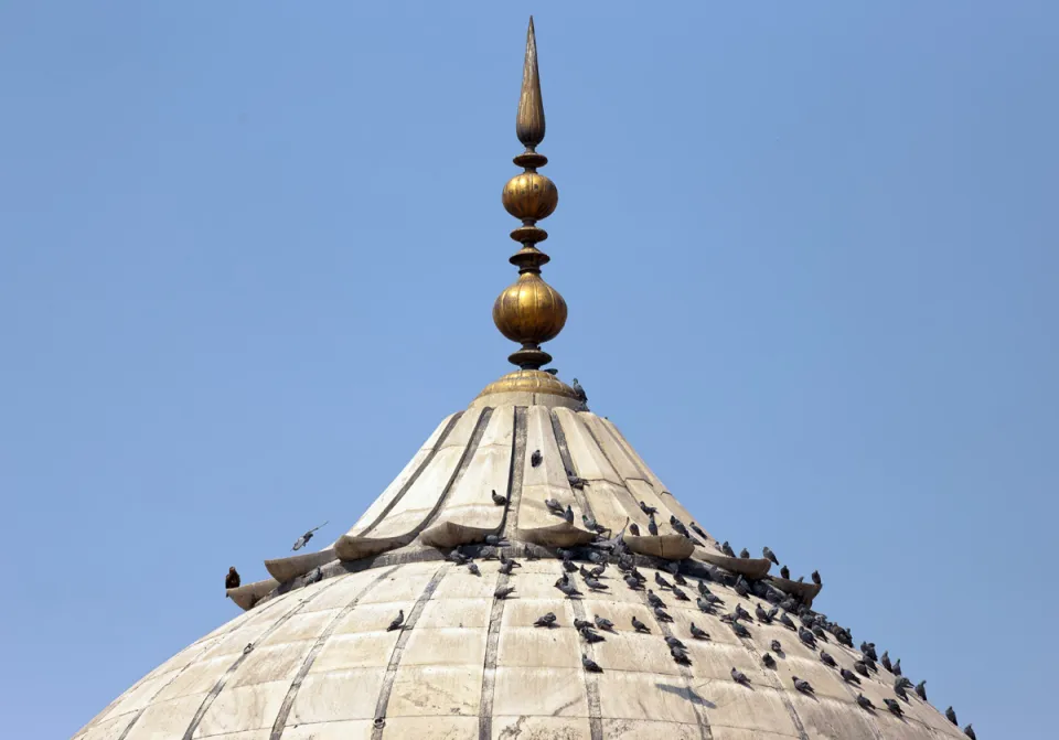 Jama Masjid von Delhi, Gebetshalle, Spitze der nördlichen Kuppel
