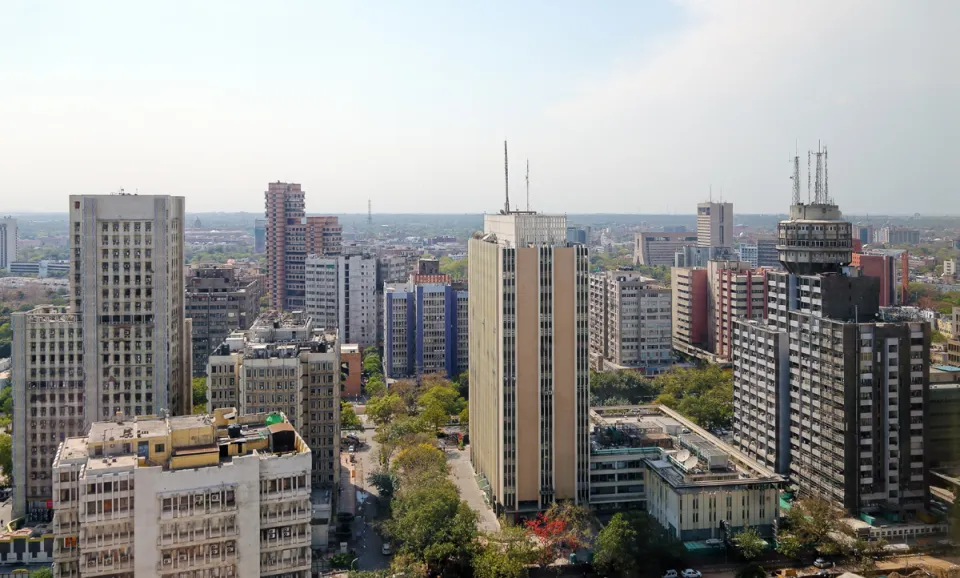 Stadtteil Connaught Place, Aussicht vom Hansalaya-Gebäude