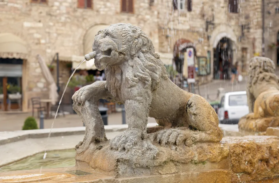 Brunnen der drei Löwen, Löwenstatue