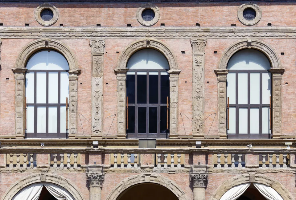 Palast des Podestà, Detail der Fassade