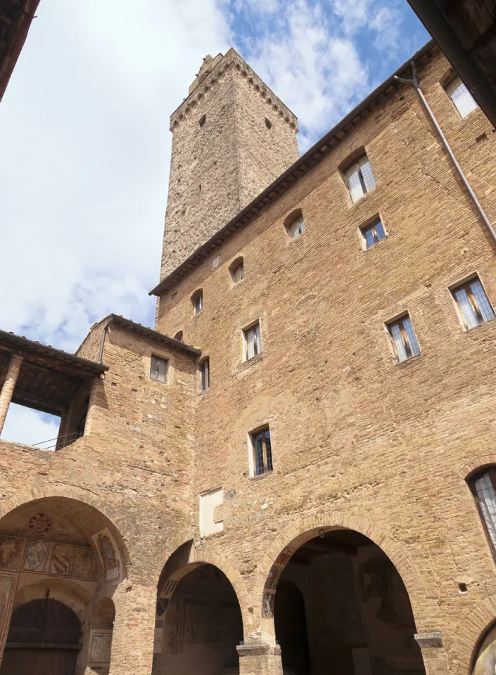 Kommunalpalast von San Gimignano, hintere Fassade