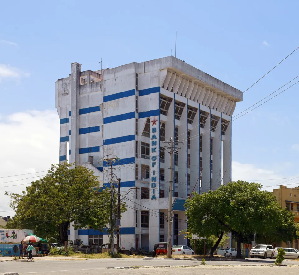 Gebäude der Bank of India, vom Treasury Square (Südwestansicht)