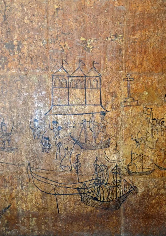 Fort Jesus, portugiesische Wandmalereien (Graffiti)