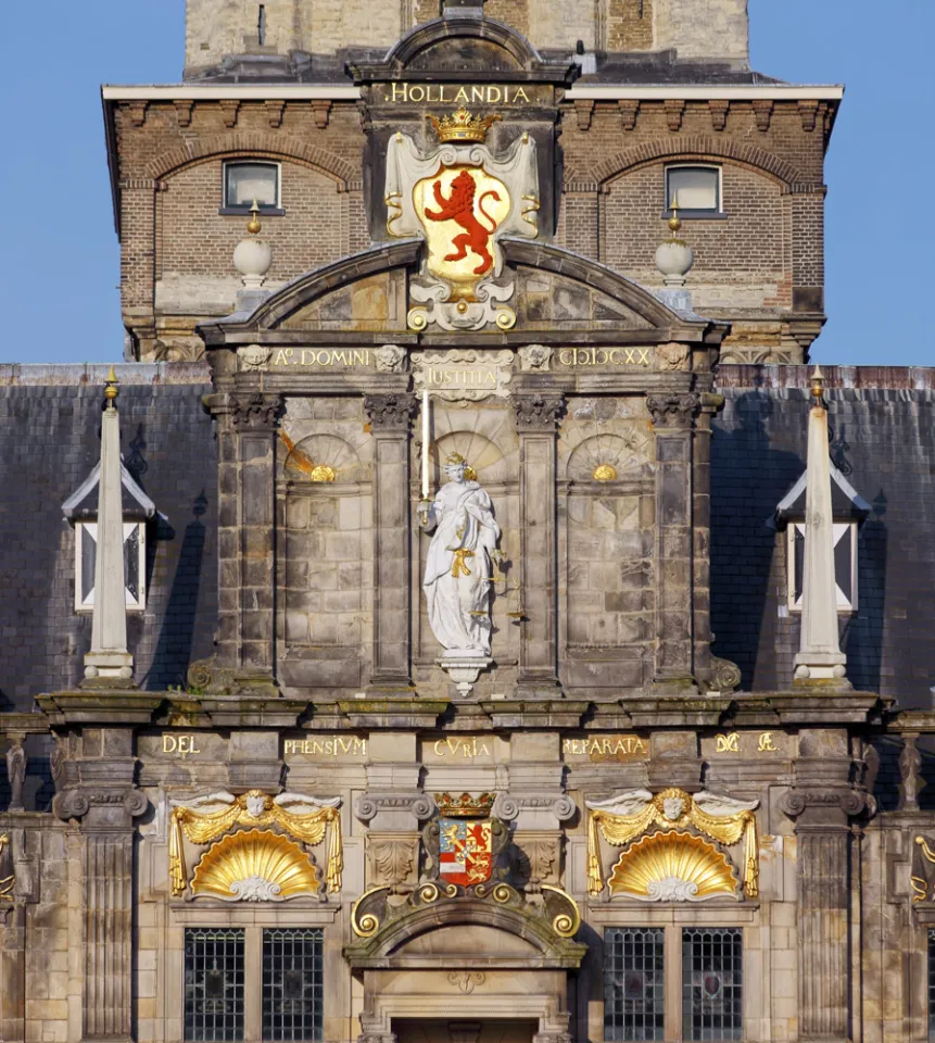 Rathaus von Delft, Detail der Fassade