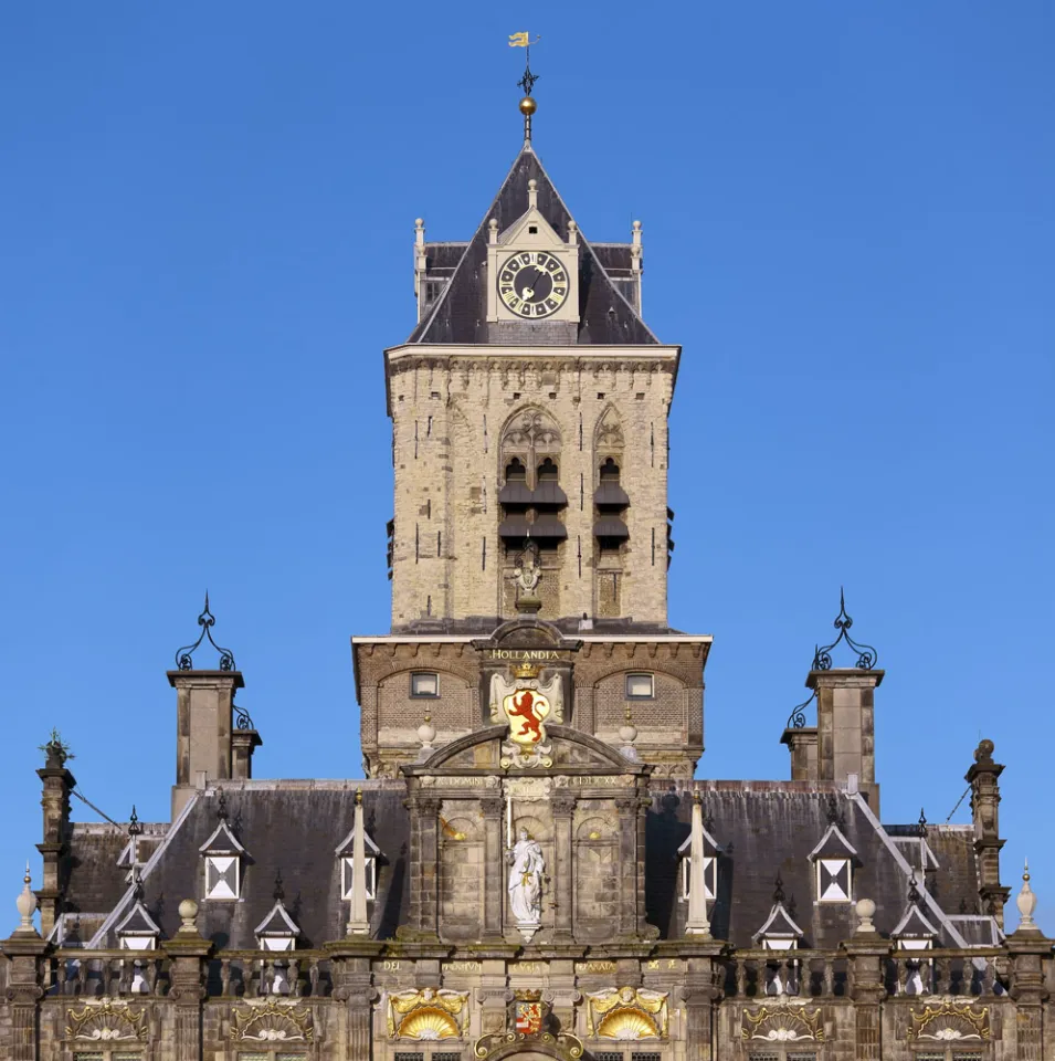 Rathaus von Delft, Dach mit dem Turm „De Steen“