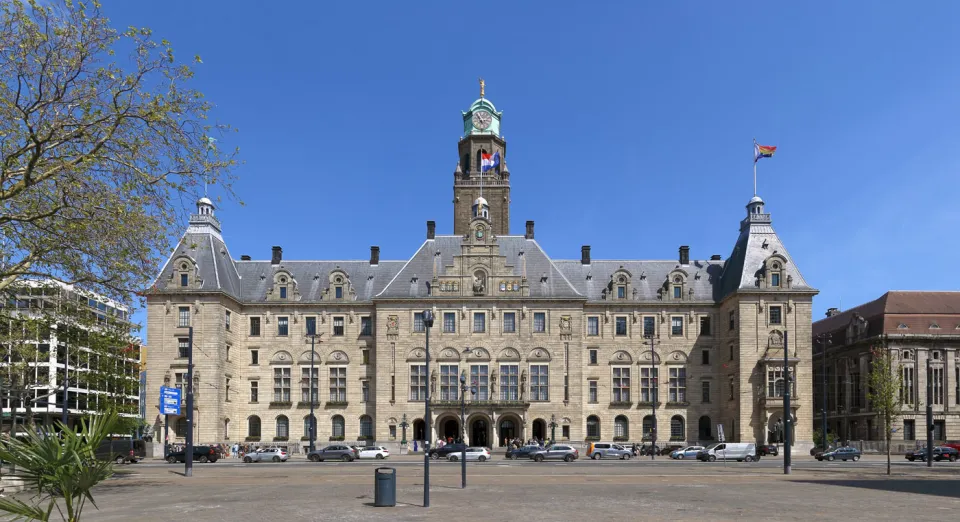 Rathaus von Rotterdam, Ostansicht