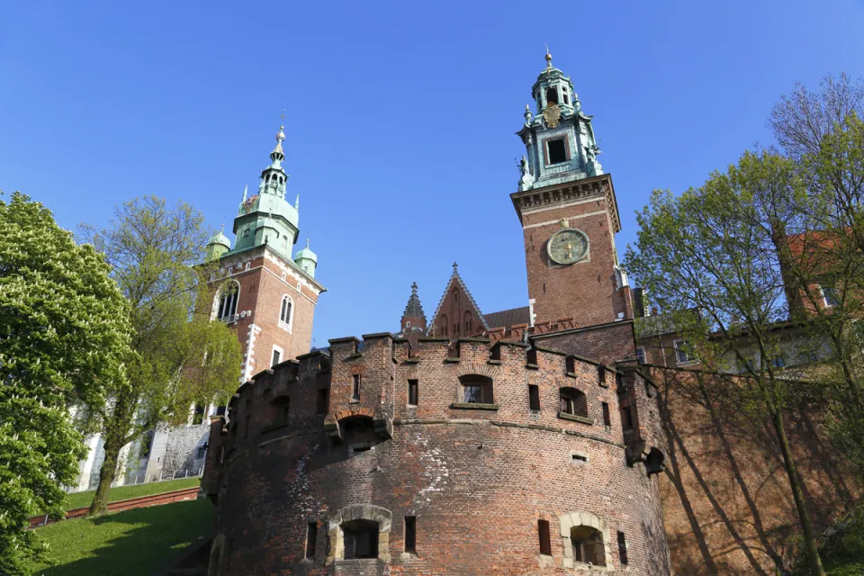 Königsburg Wawel, Königsburg Wawel, Kaponniere, Sigismundturm und Glockenturm