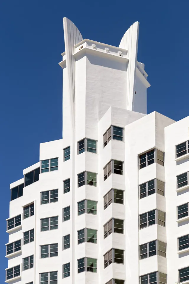 Delano South Beach Hotel, Detail der Fassade