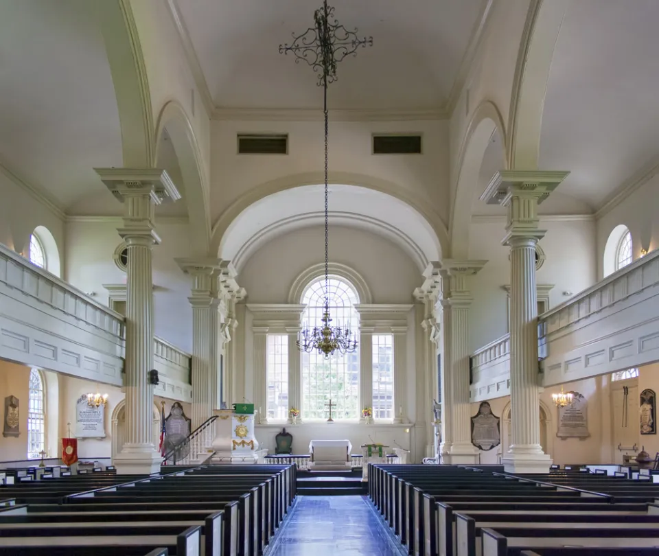 Christuskirche von Philadelphia, Innenansicht