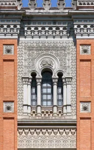 Palast von Manguinhos (Maurischer Pavilion), Detail der Fassade mit Fenster