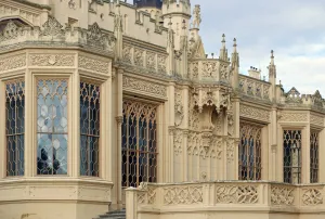 Schloss Eisgrub, Detail des nordöstlichen Baukörpers