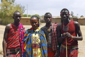 Gruppe von Massai