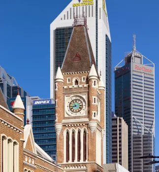 Rathaus von Perth, Uhrturm (Ostansicht)