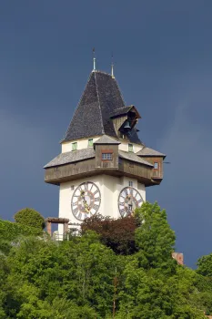 Grazer Uhrturm, Westansicht