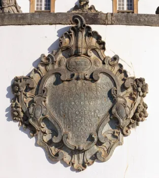 Sanktuarium Bom Jesus de Matosinhos, Kartusche am Treppenaufgang
