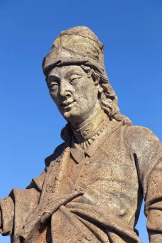 Sanktuarium Bom Jesus de Matosinhos, Detail der Statue des Propheten Amos
