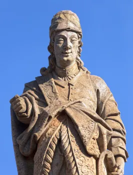 Sanktuarium Bom Jesus de Matosinhos, Detail der Statue des Propheten Amos