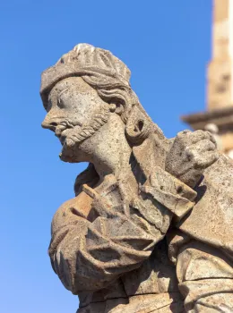 Sanktuarium Bom Jesus de Matosinhos, Detail der Statue des Propheten Ezechiel