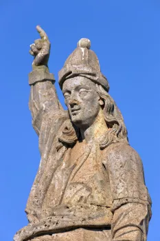 Sanktuarium Bom Jesus de Matosinhos, Detail der Statue des Propheten Obadja