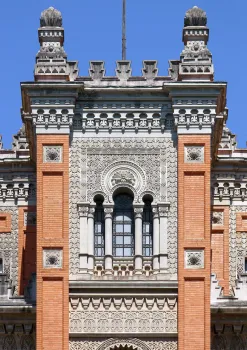 Palast von Manguinhos (Maurischer Pavilion), Detail der Fassade