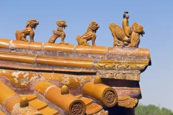 Neuer Sommerpalast, Vier-Große-Regionen-Komplex, Dachgeister auf dem Pavillon Südkontinent