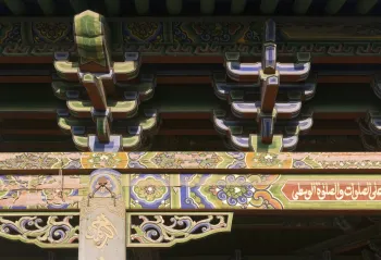 Große Moschee von Datong, Gebetshalle der Frauen, Detail des Dougong