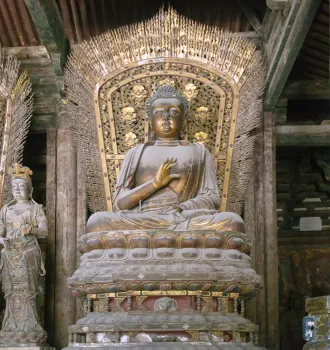 Shanhua-Tempel, Kostbare Halle des großen Helden, Bodhisattva-Statue